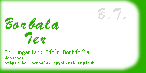 borbala ter business card
